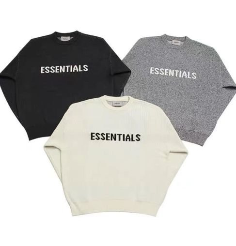 Fear of God Essentials Knitted Black SweatShirt Harvest